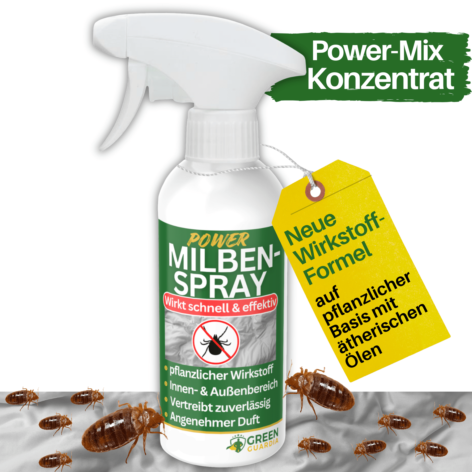Milben - Abwehrspray Power - Konzentrat - Green Guardia - Ihr Experte für Schädlinge und Pflanzen