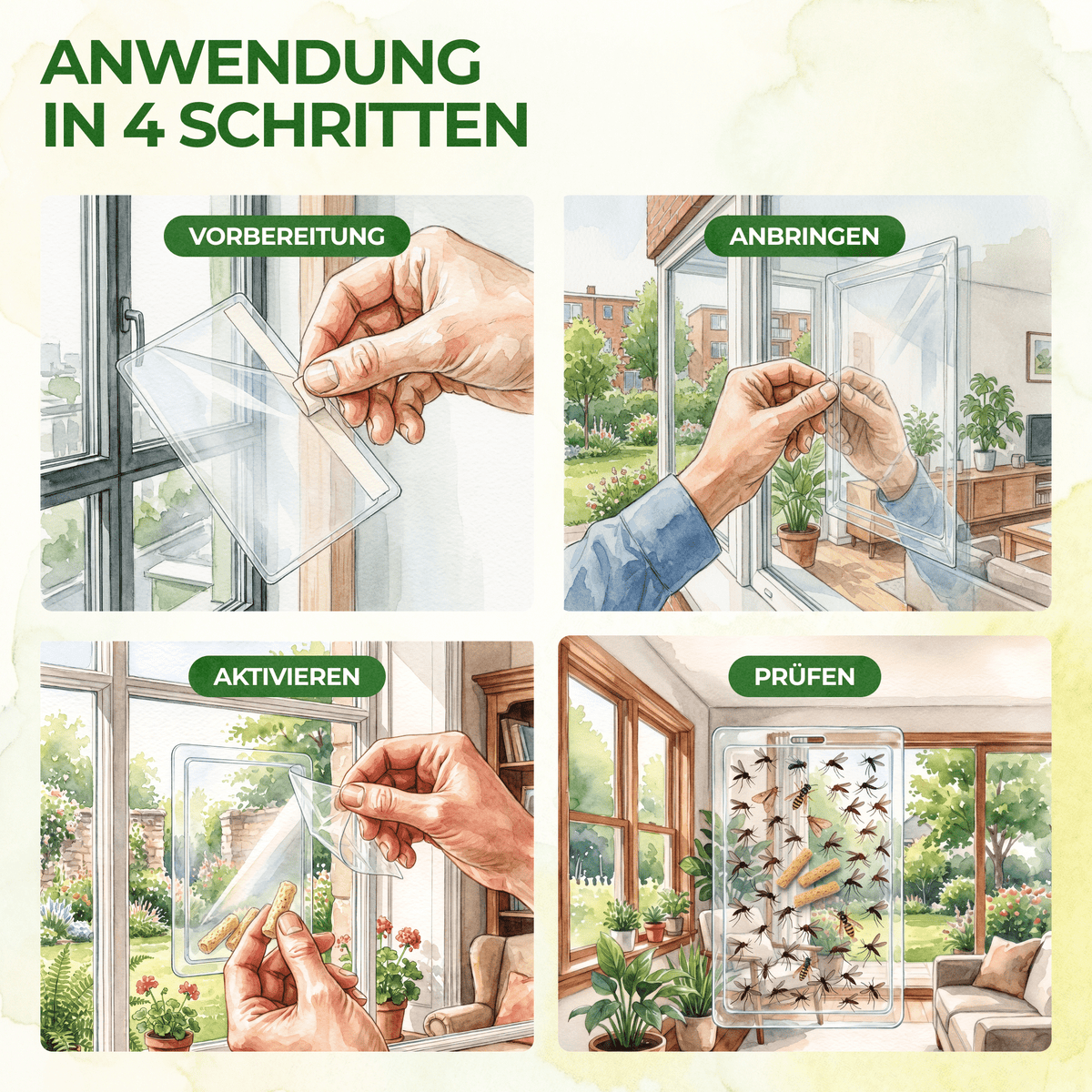Fluginsekten Fenster-Falle - Green Guardia - Ihr Experte für Schädlinge und Pflanzen