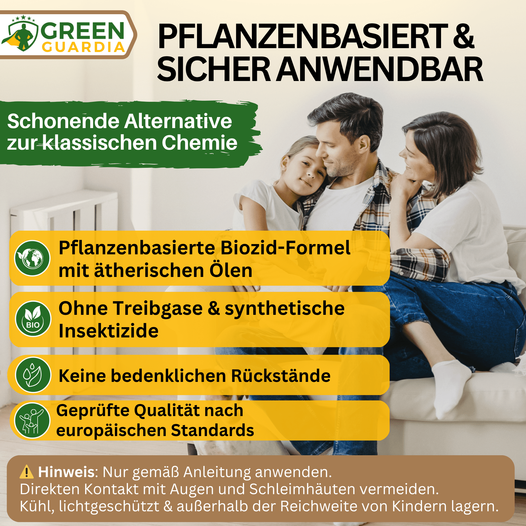 Holzwurm Abwehrspray Power - Konzentrat - Green Guardia - Ihr Experte für Schädlinge und Pflanzen