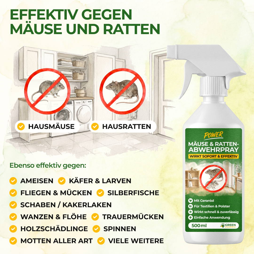 Spray répulsif souris/rats concentré puissant - 500 ml