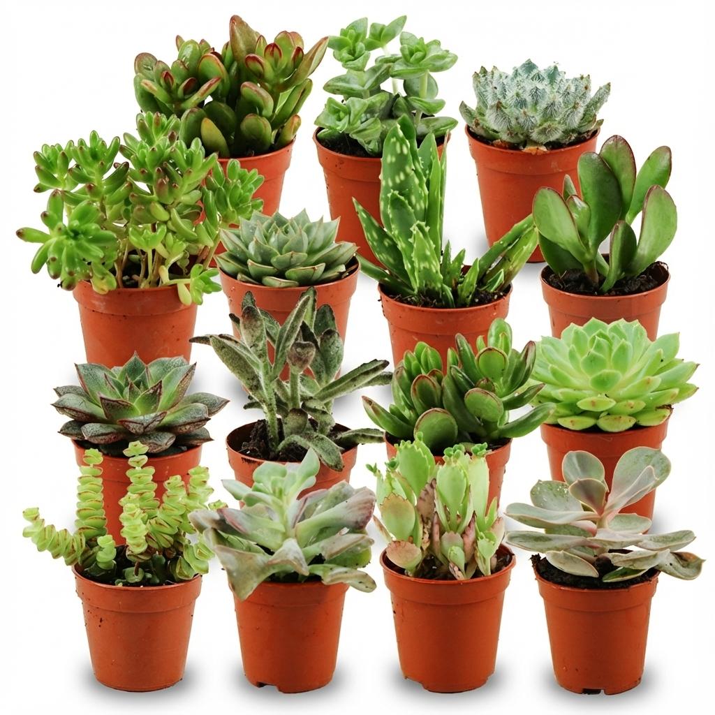 Mini Sukkulenten Mix – Ø 8,1 cm Topf, 5–10 cm hoch - Green Guardia - Ihr Experte für Schädlinge und Pflanzen