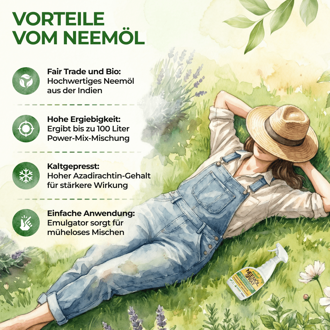 Neemöl-Spray zur Pflanzenpflege (750ml) - Green Guardia - Ihr Experte für Schädlinge und Pflanzen