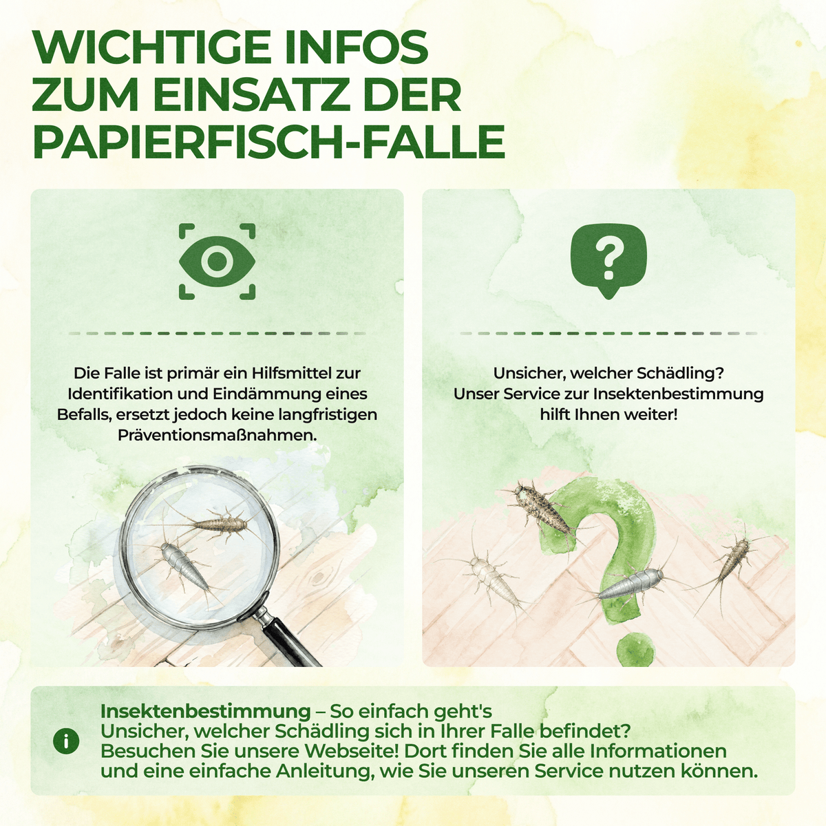 Papierfisch Falle - Green Guardia - Ihr Experte für Schädlinge und Pflanzen