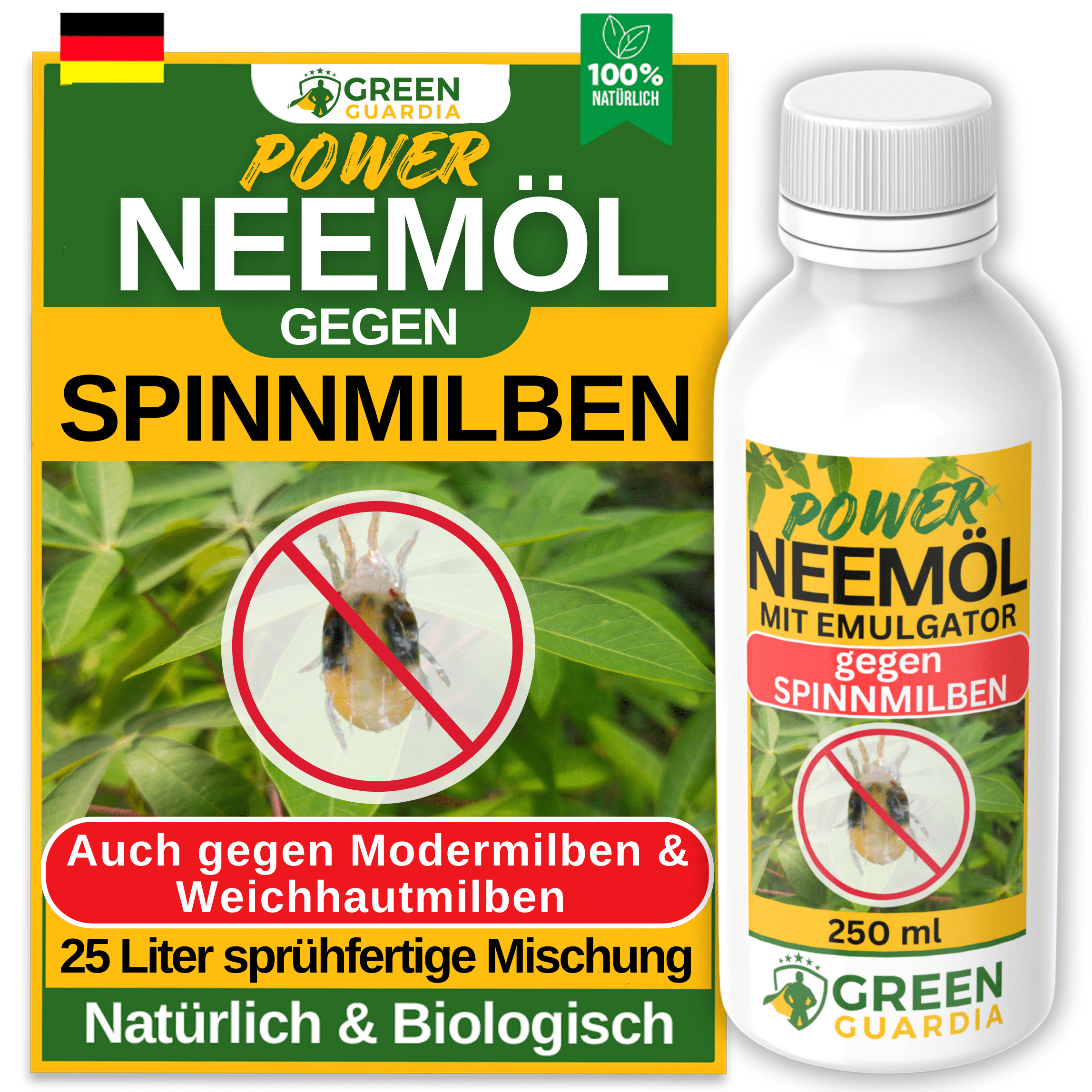 Power Neemöl gegen Spinnmilben - Green Guardia - Ihr Experte für Schädlinge und Pflanzen