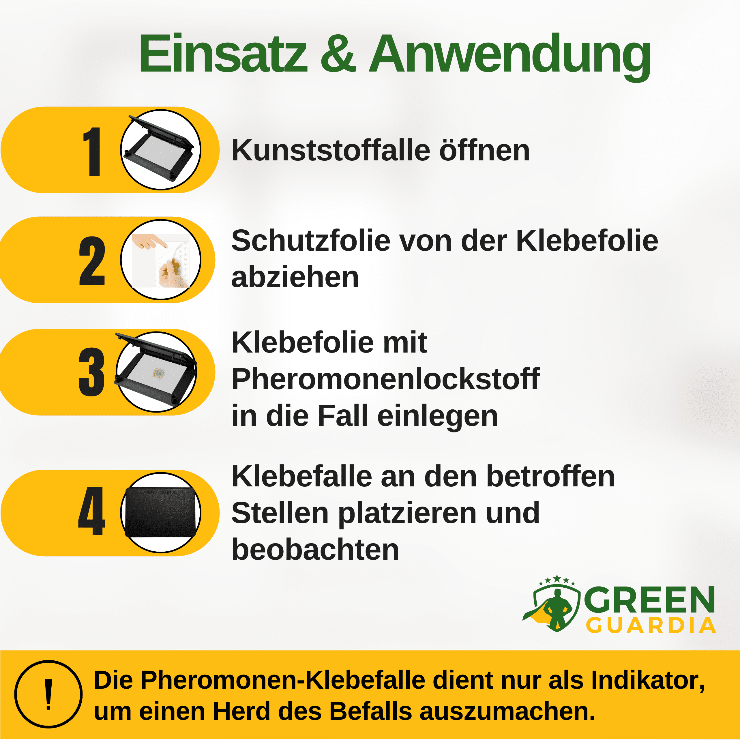 Ungeziefer / Insekten Falle mit Pheromon - Lockstoff - Green Guardia - Ihr Experte für Schädlinge und Pflanzen